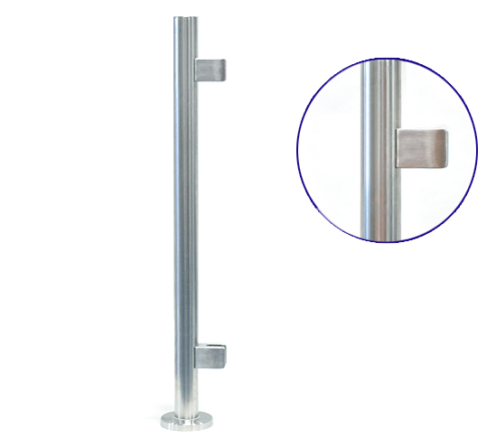 Mid Post 1100mm Stainless Steel Balustrade Railing 900mm//1100mm Post Grade Glass Clamps Fencing Home