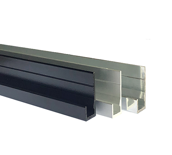 Mirror Trim Bottom J Channel 8 X 11 6 X 24mm The Wholesale Glass Company