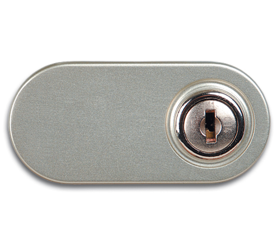 Glass Door Lock With Striking Plate And Closing Cylinder The