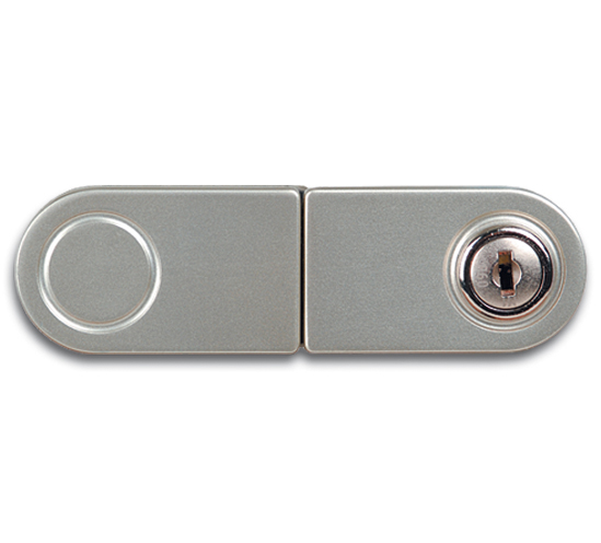 Glass Door Lock With Striking Plate And Closing Cylinder Double