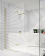 handle and bracket very high quality Brushed Gold frameless shower screen hinge 