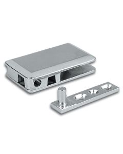 1612 Inset Glass Door Corner Hinge with Mounting Plate