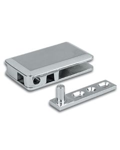 1612 Inset Glass Door Corner Hinge with Mounting Plate