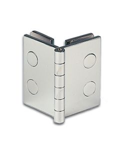 1644 Glass to Glass Door Hinge 90° for Showcase Doors (80 x 60mm)