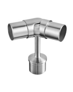 3-Way Handrail Tube Circular Ajustable Connector 0 - 70° Corner