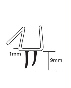 Bottom Wipe with Drip Rail Shower Seal