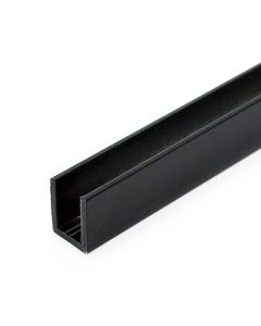 Matt Black U Channel for 10mm Glass Shower Screens