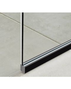 Colcom Black P25E Beaded Glass Partition Channel Kit - 5800mm