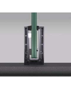 Q-railing Black Easy Glass Pro Top Mount Base Channel Profile Set - 2500mm
