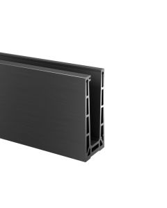 Q-railing Easy Glass Pro Top Mount Balustrade Base Channel - Black