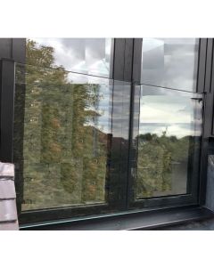Easy Glass View Juliette Balcony Set - Aluminium, Black RAL 9005