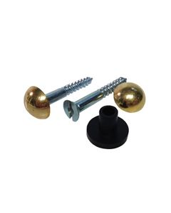 Polished Brass Dome Head Mirror Screws