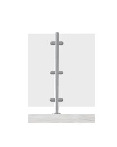 Custom-Drilled Round Centre Post Kit with Model 23 Clamps – Up to 1800mm