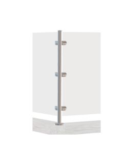 Custom-Drilled Round Corner Post Kit with Model 23 Clamps – Up to 1800mm