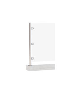 Custom-Drilled Round End Post Kit with Model 23 Clamps – Up to 1800mm