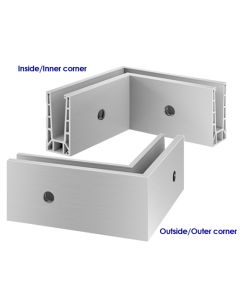 Q-railing Easy Glass Pro Fascia Mount 90° Connector Balustrade Base Channel