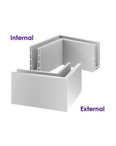 Q-railing Easy Glass Pro Top Mount 90° Connector Balustrade Base Channel