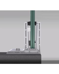 Q-railing Easy Glass Pro F Top Mount Base Channel Profile Set - 2500mm