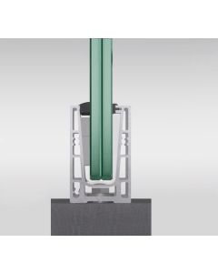 Q-railing Easy Glass Up - Parapet Top Mount Base Channel Profile Set - 2500mm