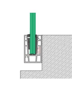 Q-railing Easy Glass Up - Parapet Fascia Mount Base Channel Profile Set - 2500mm