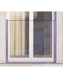 Easy Glass View Juliette Balcony Set - Aluminium, Matt Silver