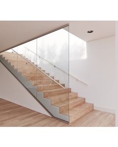 Q-railing Easy Glass Wall Floor to Ceiling Glass Screening Kit - Matt Silver, 2500mm