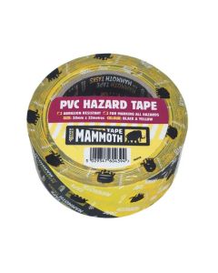 Everbuild Mammoth PVC Hazard Warning Tape Yellow/Black (Self-Adhesive)