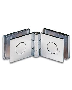 1642 Glass to Glass Door Hinge 180° for Showcase Doors (60 x 25mm)