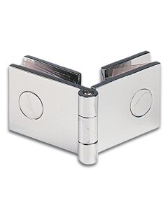 1640 Glass to Glass Door Hinge 90° for Showcase Doors (80 x 30mm)
