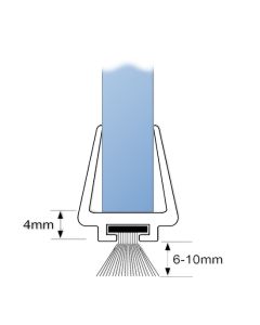 Glass Door Weatherseal for 10mm Glass