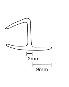 H Jamb for 180° Glass to Glass Shower Seal