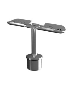 Balustrade Handrail Saddle with Adjustable In-Line Connection Plate for Baluster Posts