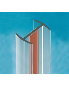 Glass to Glass Partition Joint Slimline H Section - Clear