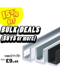 5x Aluminium U Channels