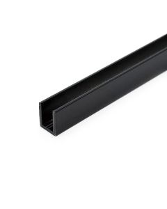 Matt Black U Channel for 12mm Glass Shower Screens