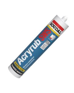 Soudal Silirub 2 Neutral Cure Silicone Sealant - Brilliant White