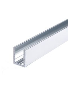Polished Chrome Effect U Channel for 6mm Glass Shower Screens