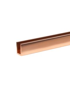 Polished Copper U Channel for 10mm Glass Shower Screens