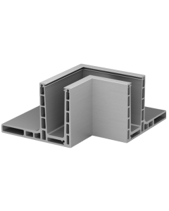 Q-railing Easy Glass Prime F Top Mount 90° Connector Balustrade Base Channel