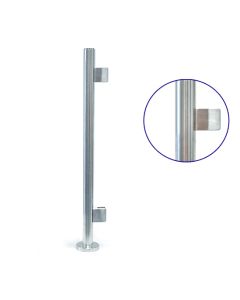 Pre-Drilled Round End Post Kit with Model 24 Clamps for Indoor Use - 48.3mm Ø