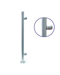 Pre-Drilled Round End Post Kit with Model 28 Clamps for Outdoor Use - 42.4mm Ø