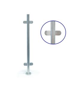 Custom-Drilled Round Centre Post Kit with Model 25 Clamps for Outdoor Use - 42.4mm Ø