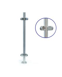 Pre-Drilled Round Corner Post Kit with Model 25 Clamps - Indoor Use - 42.4mm Ø