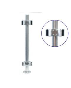 Pre-Drilled Round Corner Post Kit with Model 24 Clamps for Outdoor Use - 48.3mm Ø