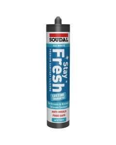 SOUDAL Stay Fresh Acetoxy Sanitary Silicone - Ice White