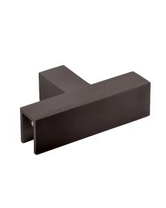 Matt Black CRL Non Drill Sleeve Over 90° T-Junction Glass Clamp