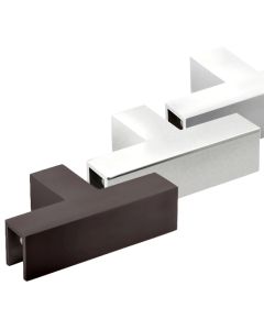 CRL Non Drill Sleeve Over 90° T-Junction Glass Clamp