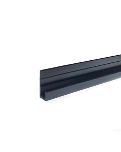 Matt Black Bottom J-Channel - 8 x 11.6 x 24mm