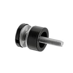 Black Glass Adapter with Threaded Stud 30mm Ø - 15mm Mounting Distance