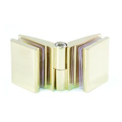 Colcom 442916 Polished Gold Adjustable Glass to Glass Clamp 0-180°